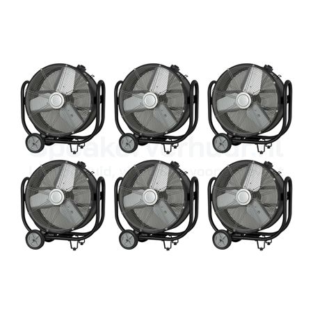 Showtec SF-150 stage fan ventilator set van 6 stuks huren voor podia, evenementen, filmproducties, theater en speciale effecten