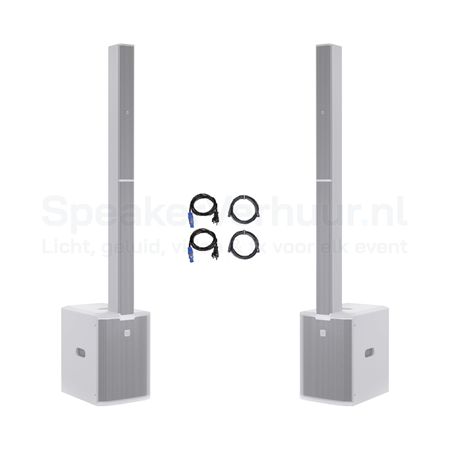 Speakerset 100 Personen Wit Huren | Professionele Geluidsset | SpeakerVerhuur.nl Witte speakerset voor 100 personen huren inclusief professionele speakers, statieven en alle benodigde bekabeling voor feesten, bruiloften en evenementen