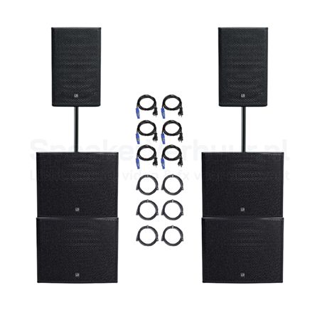 Speakerset 300 Personen Huren | 2x LD Stinger 15A G3 + 4x LD Stinger 18A G3 | SpeakerVerhuur.nl Speakerset voor 300 personen met 2x LD Stinger 15A G3 en 4x LD Stinger 18A G3 huren voor festivals, evenementen en grote feesten