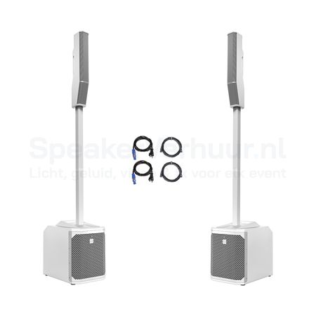 Speakerset 60 personen wit | EV Evolve 30M huren | SpeakerVerhuur.nl Witte speakerset voor 60 personen huren. De EV Evolve 30M levert helder geluid en een strak design, ideaal voor bruiloften, ceremonies, presentaties en stijlvolle evenementen. De set beschikt over een 10 inch subwoofer, 1000 watt vermogen en een ingebouwde digitale mixer met Bluetooth.
