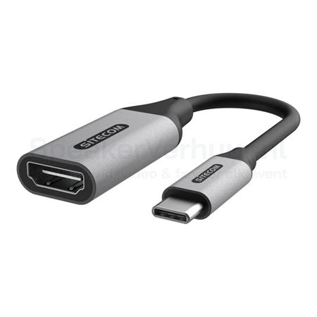 USB-C naar HDMI adapter huren voor het aansluiten van laptops, tablets en smartphones met USB-C op beamers, televisies, monitoren en andere HDMI-schermen tijdens presentaties en evenementen.