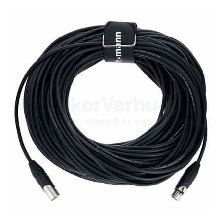 XLR kabel van 50 meter huren voor het aansluiten van microfoons, speakers, mengpanelen en andere professionele audioapparatuur over grote afstanden met een storingsvrije signaaloverdracht.